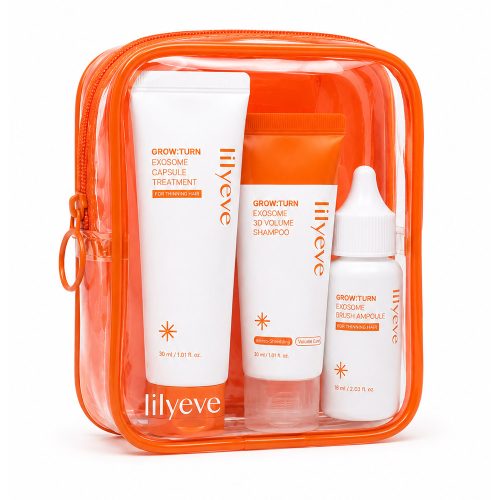 کیت مینی محصولات احیا و رشد موی اگزوزوم لیلیوئه Lilyeve GROW TURN Exosome Starter Kit for Hair Care