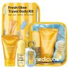 کیت مینی محصولات مراقبت بدن کوجیک اسید مدی کیوب medicube Fresh Glow Body Kit Travel-Ready Hair & Body Set
