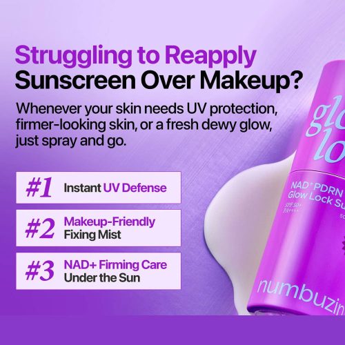 اسپری ضد آفتاب ضد چروک و جوانساز +NAD و PDRN شماره 9 نامبوزین numbuzin No.9 NAD+ PDRN Glow Lock Sun Spray