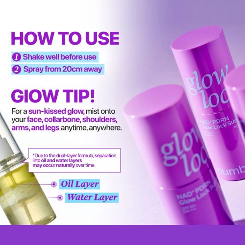 اسپری ضد آفتاب ضد چروک و جوانساز +NAD و PDRN شماره 9 نامبوزین numbuzin No.9 NAD+ PDRN Glow Lock Sun Spray