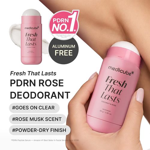 دئودورانت استیکی خوشبو کننده بدن با رایحه نارگیل و رز مدی کیوب MEDICUBE Fresh That Lasts Coconut Rose Deodorant