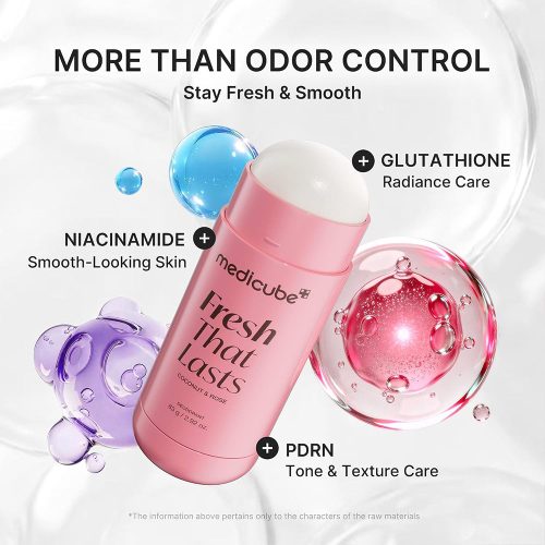 دئودورانت استیکی خوشبو کننده بدن با رایحه نارگیل و رز مدی کیوب MEDICUBE Fresh That Lasts Coconut Rose Deodorant