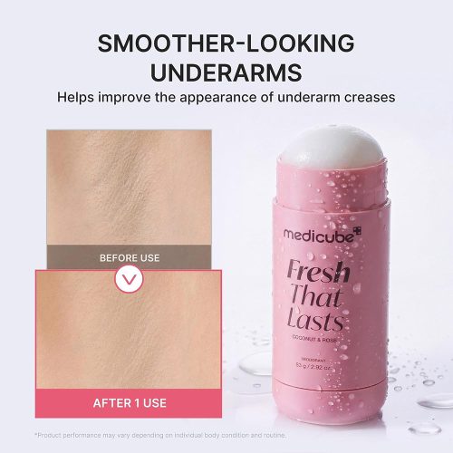 دئودورانت استیکی خوشبو کننده بدن با رایحه نارگیل و رز مدی کیوب MEDICUBE Fresh That Lasts Coconut Rose Deodorant