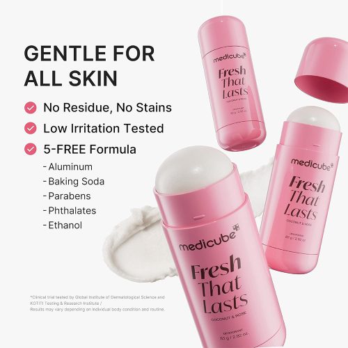 دئودورانت استیکی خوشبو کننده بدن با رایحه نارگیل و رز مدی کیوب MEDICUBE Fresh That Lasts Coconut Rose Deodorant