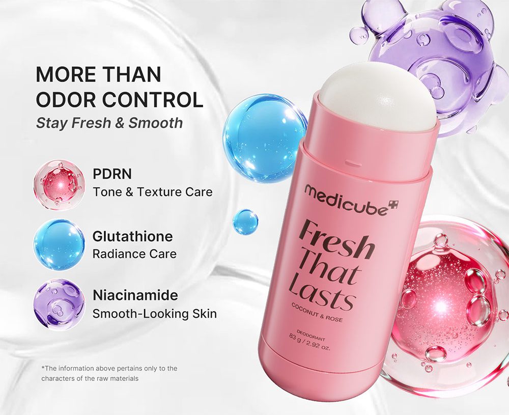 دئودورانت استیکی خوشبو کننده بدن با رایحه نارگیل و رز مدی کیوب MEDICUBE Fresh That Lasts Coconut Rose Deodorant