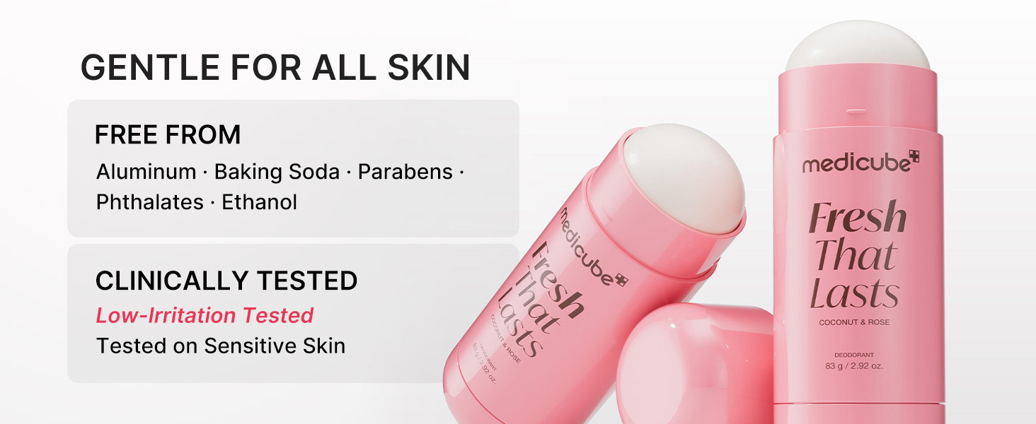 دئودورانت استیکی خوشبو کننده بدن با رایحه نارگیل و رز مدی کیوب MEDICUBE Fresh That Lasts Coconut Rose Deodorant