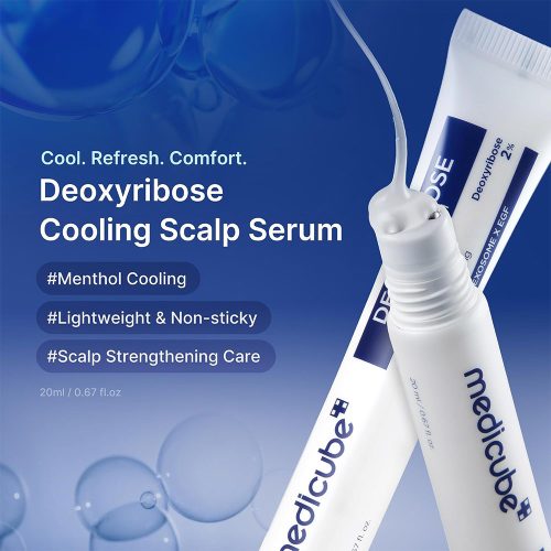 سرم خنک کننده، ضد ریزش و تقویت کننده ریشه مو دئوکسی ریبوز 2 درصد مدی کیوب medicube Deoxyribose Scalp Serum
