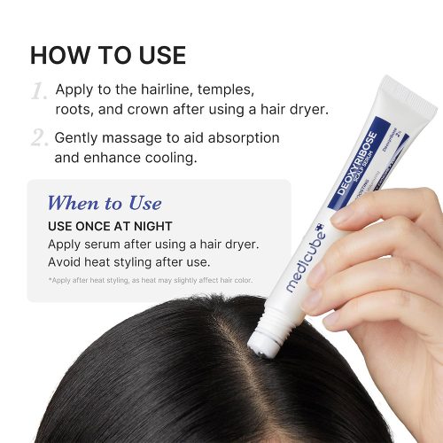 سرم خنک کننده، ضد ریزش و تقویت کننده ریشه مو دئوکسی ریبوز 2 درصد مدی کیوب medicube Deoxyribose Scalp Serum