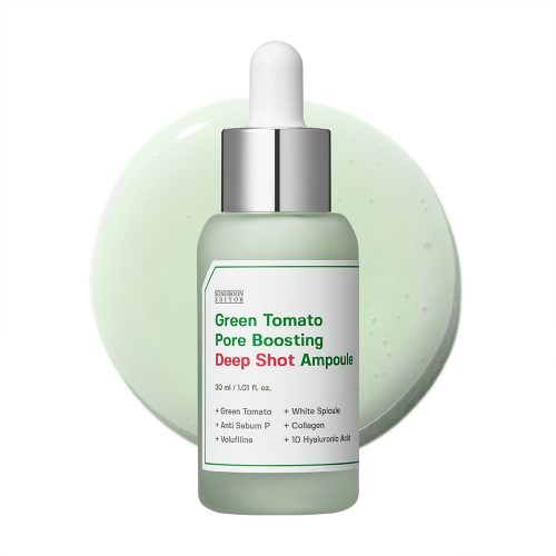 سرم کوچک کننده منافذ گوجه سبز و اسپیکیول سانگ بون ادیتور SUNGBOON EDITOR Green Tomato Pore Boosting Deep Shot Ampoule