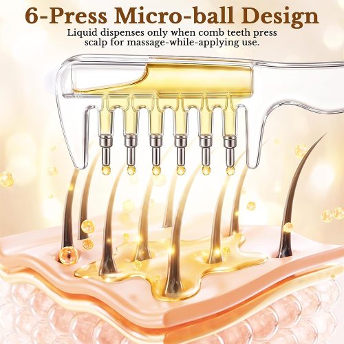 شانه کریستالی روغن تراپی مو و ماساژور پوست سر Crystal Scalp Liquid Comb