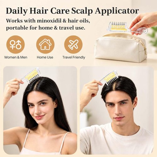 شانه کریستالی روغن تراپی مو و ماساژور پوست سر Crystal Scalp Liquid Comb
