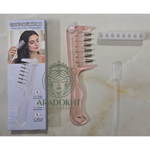 شانه کریستالی روغن تراپی مو و ماساژور پوست سر Crystal Scalp Liquid Comb