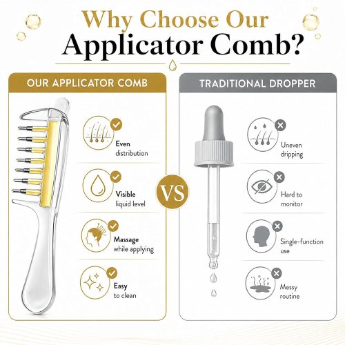 شانه کریستالی روغن تراپی مو و ماساژور پوست سر Crystal Scalp Liquid Comb