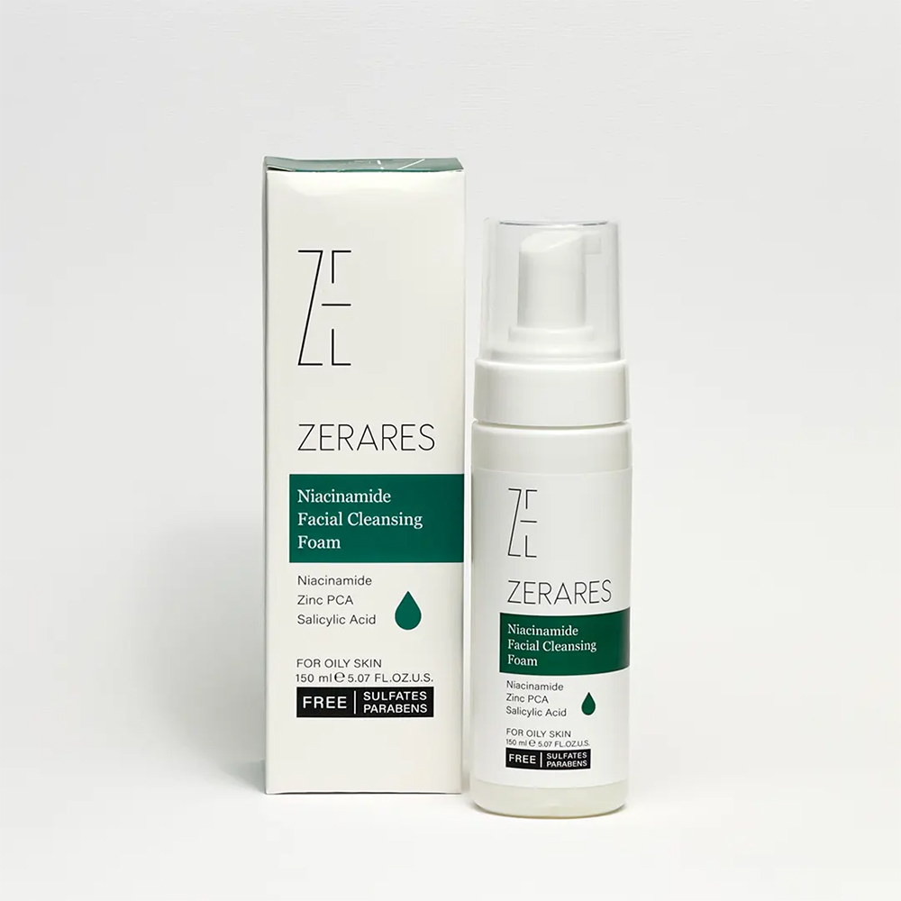 فوم شستشوی نیاسینامید زرارس ZERARES Niacinamide Facial Cleanser Foam