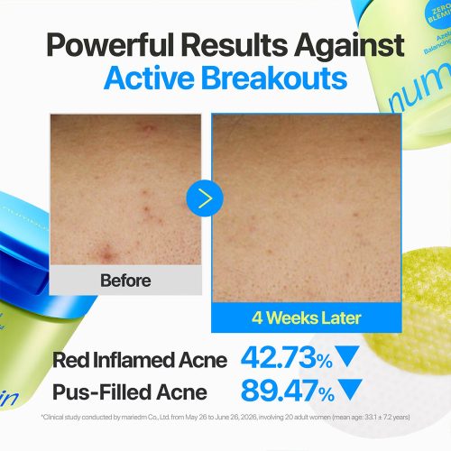 پد تونر ضد جوش آزلائیک اسید و سیکا زیرو بلمیش نامبوزین numbuzin Zero Blemish Azela Cica Balancing Dual Pads