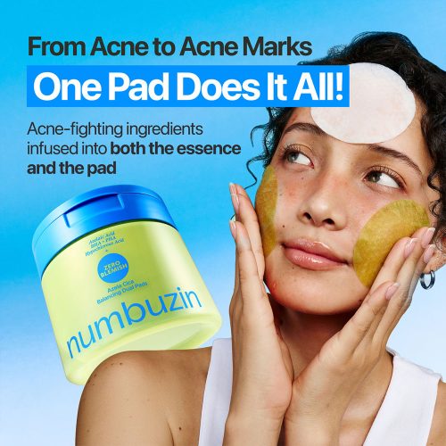 پد تونر ضد جوش آزلائیک اسید و سیکا زیرو بلمیش نامبوزین numbuzin Zero Blemish Azela Cica Balancing Dual Pads