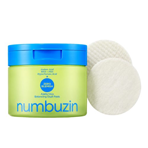 پد تونر ضد جوش آزلائیک اسید و سیکا زیرو بلمیش نامبوزین numbuzin Zero Blemish Azela Cica Balancing Dual Pads