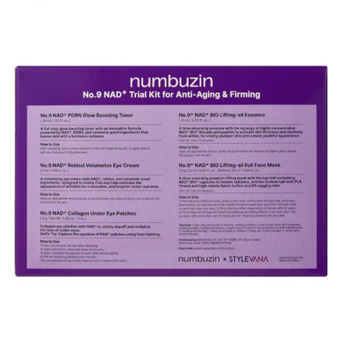 پک مینی محصولات ضد چروک و جوانساز شماره 9 نامبوزین numbuzin No.9 NAD+ Trial Kit for Anti-Aging & Firming