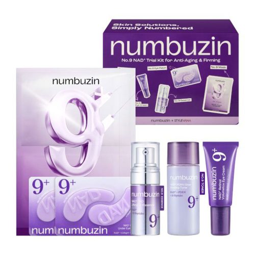 پک مینی محصولات ضد چروک و جوانساز شماره 9 نامبوزین numbuzin No.9 NAD+ Trial Kit for Anti-Aging & Firming