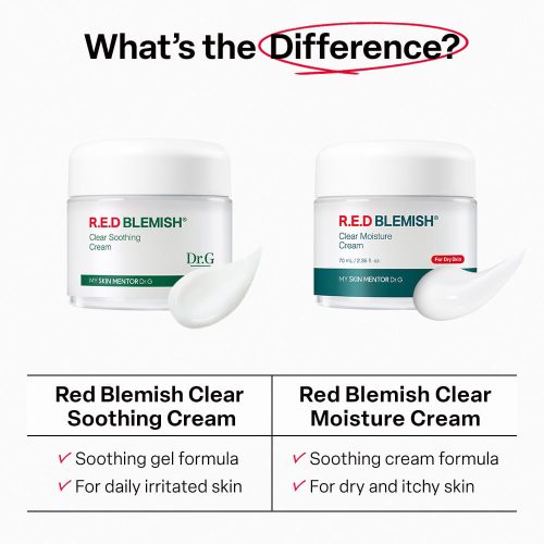 کرم تسکین دهنده و مرطوب کننده پوست خشک و حساس رد بلمیش دکتر جی Dr.G R.E.D Blemish Clear Moisture Cream
