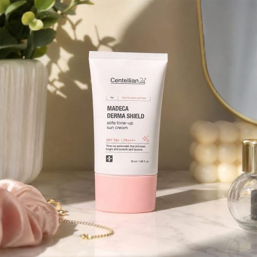 کرم ضد آفتاب ضد لک و روشن کننده تون آپ مادکا درما شیلد سنتلین 24 Centellian24 Madeca Derma Shield Safe Tone-Up Sun Cream