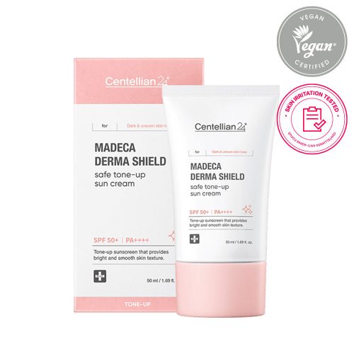 کرم ضد آفتاب ضد لک و روشن کننده تون آپ مادکا درما شیلد سنتلین 24 Centellian24 Madeca Derma Shield Safe Tone-Up Sun Cream