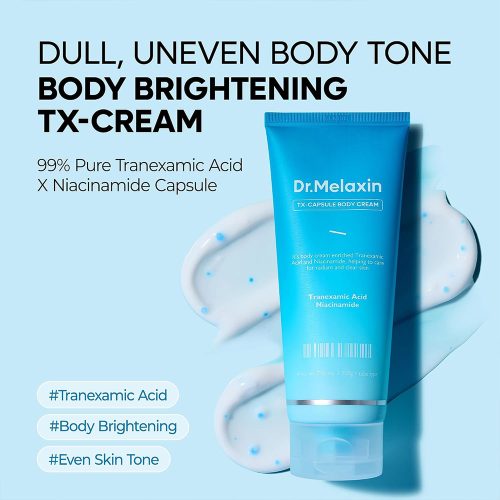 کرم کپسولی ضد لک و روشن کننده تیرگی های بدن ترانگزامیک اسید دکتر ملاکسین Dr.Melaxin TX Capsule Body Cream