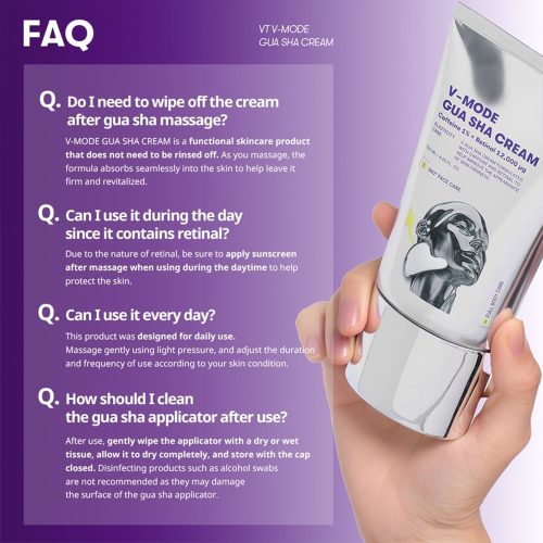 کرم گواشا ضد چروک و سفت کننده رتینال و کافئین مدل V-Mode وی تی کازمتیک VT COSMETICS V-Mode Gua Sha Cream
