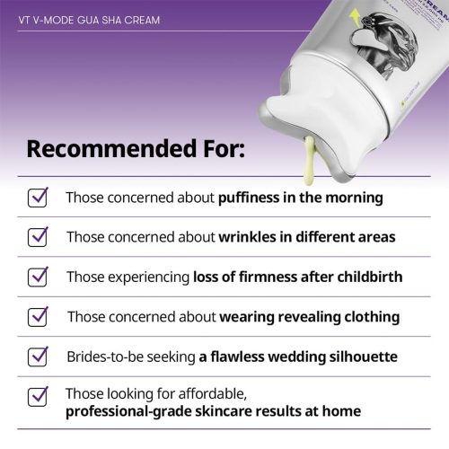 کرم گواشا ضد چروک و سفت کننده رتینال و کافئین مدل V-Mode وی تی کازمتیک VT COSMETICS V-Mode Gua Sha Cream