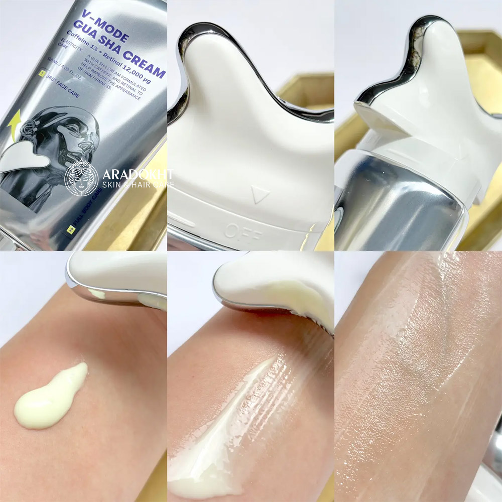 کرم گواشا ضد چروک و سفت کننده رتینال و کافئین مدل V-Mode وی تی کازمتیک VT COSMETICS V-Mode Gua Sha Cream